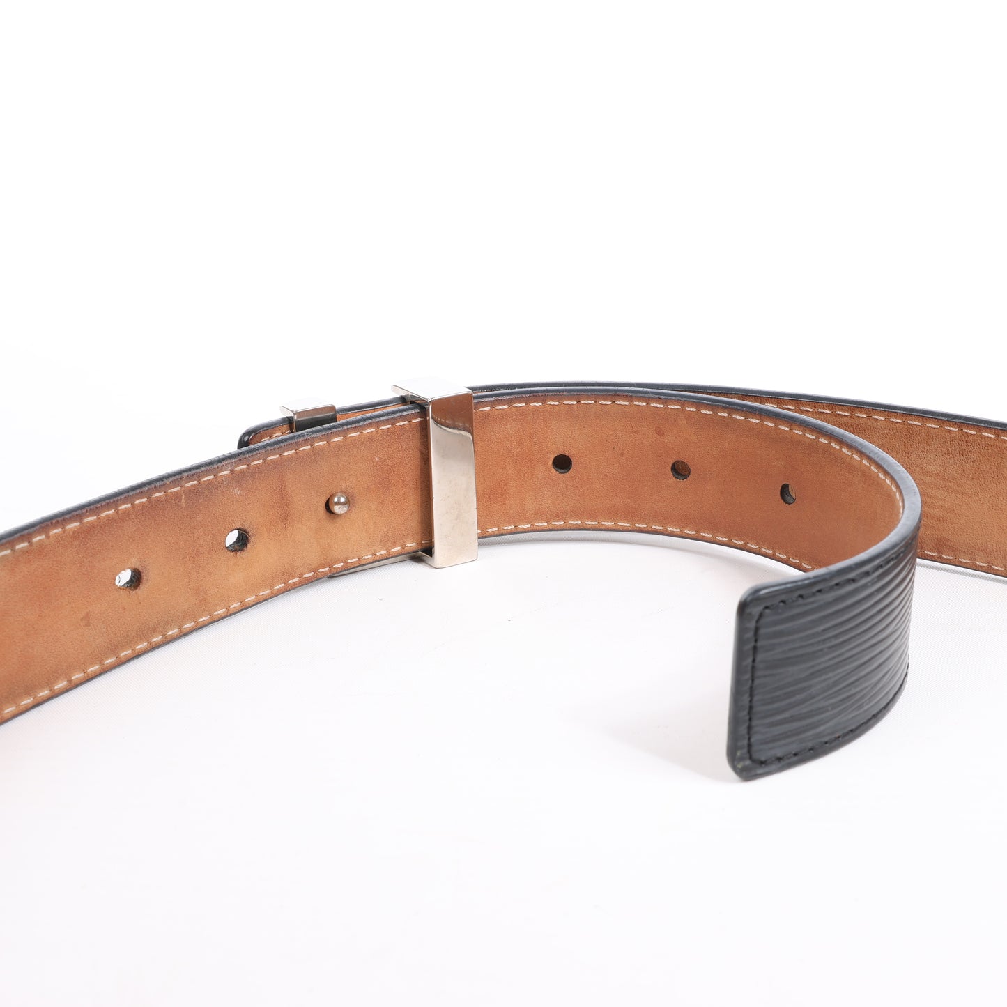 Louis Vuitton Epi Leather LV Initiales Belt 80 32 in Black