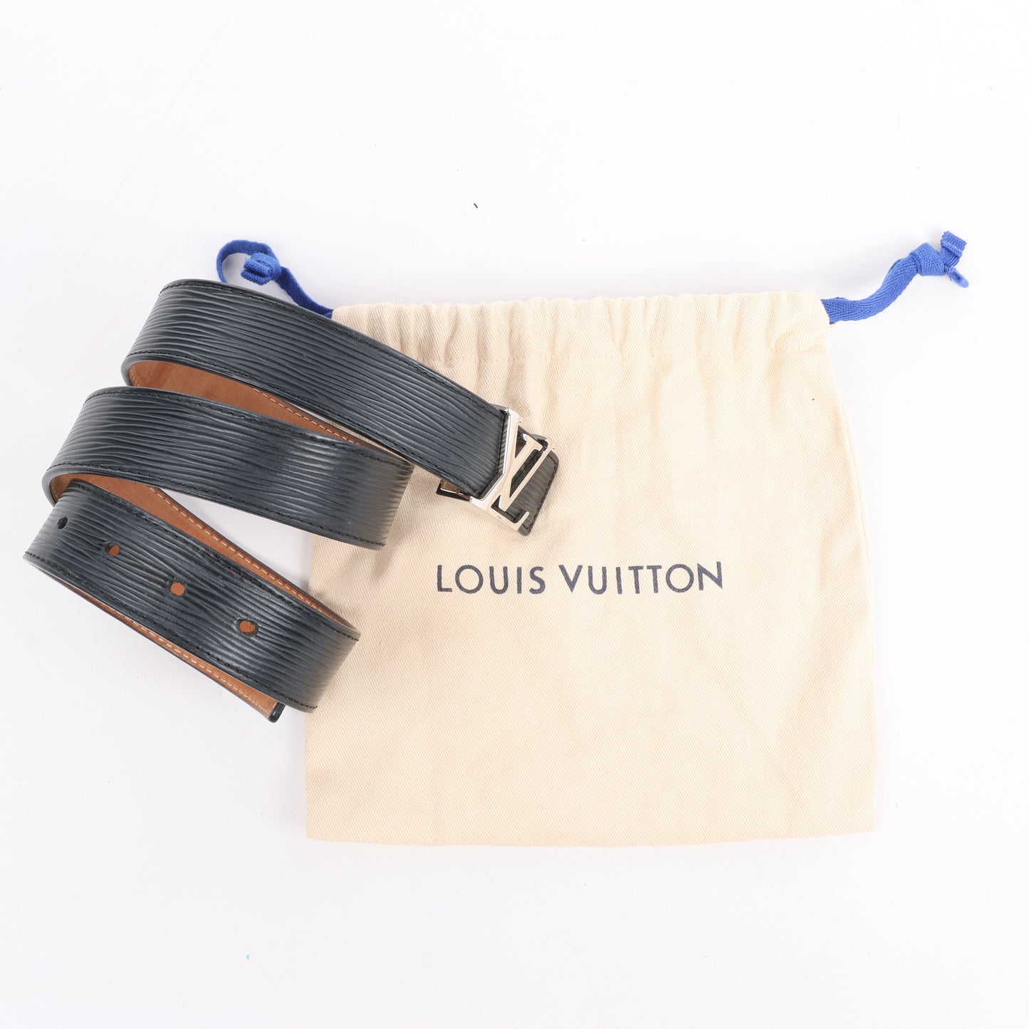 Louis Vuitton Epi Leather LV Initiales Belt 80 32 in Black