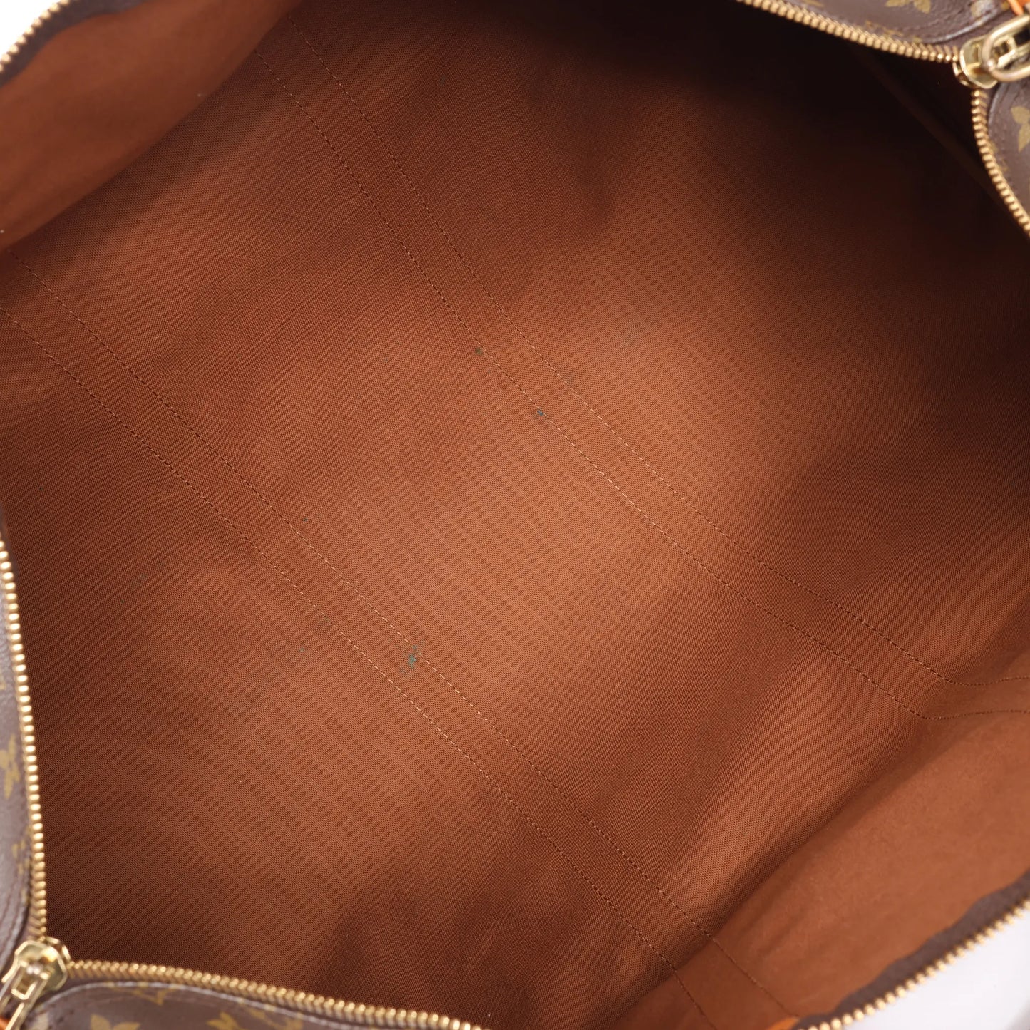 Louis Vuitton Monogram Canvas Keepall Bandoulière 55 Travel Bag M41414