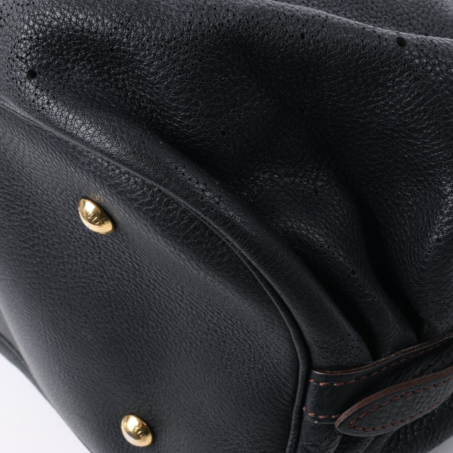 Sac à main Louis Vuitton Mahina Lunar L en cuir noir M95765