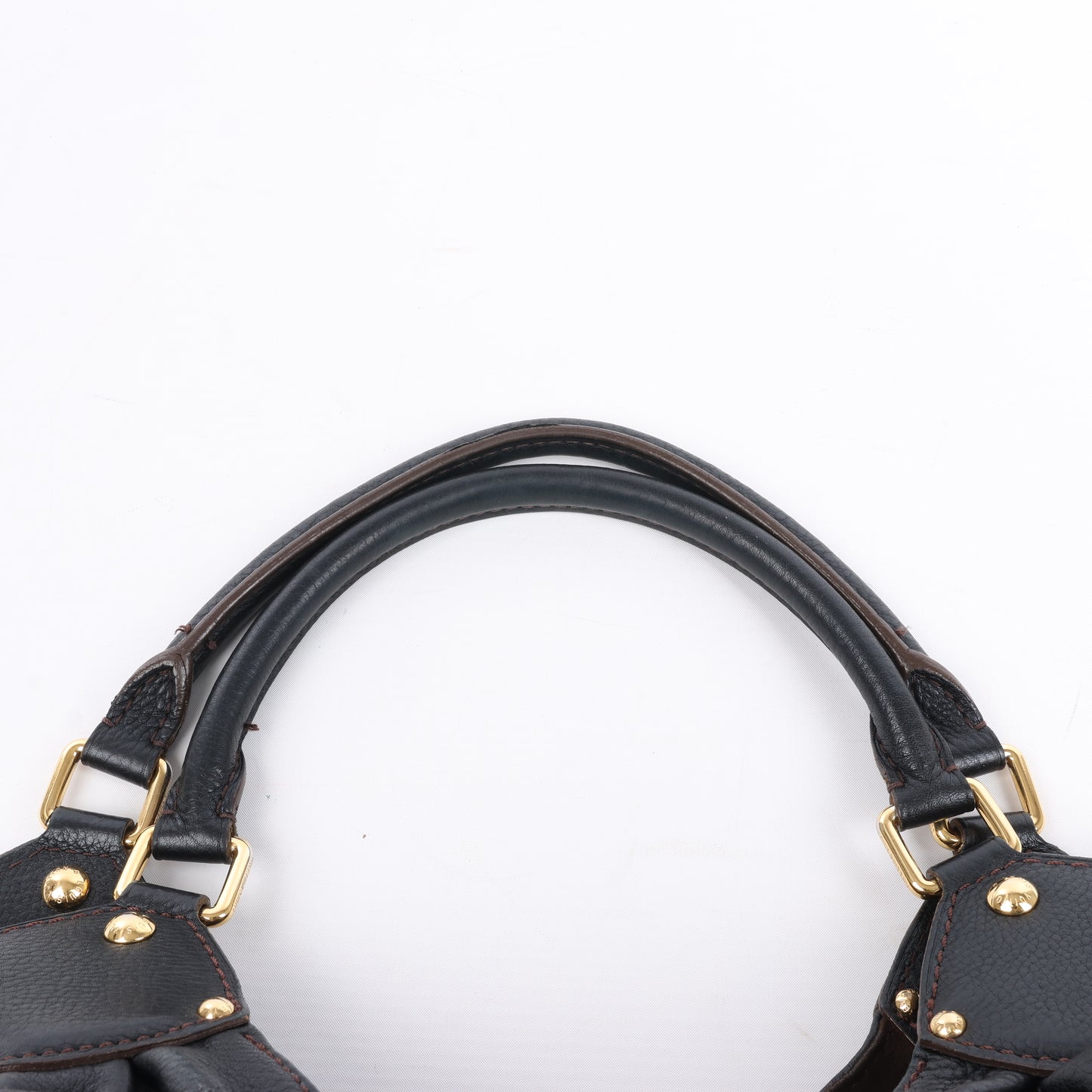 Sac à main Louis Vuitton Mahina Lunar L en cuir noir M95765