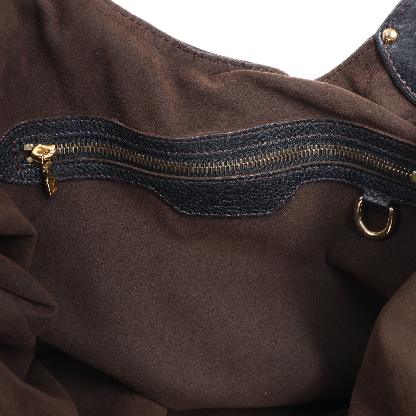 Sac à main Louis Vuitton Mahina Lunar L en cuir noir M95765