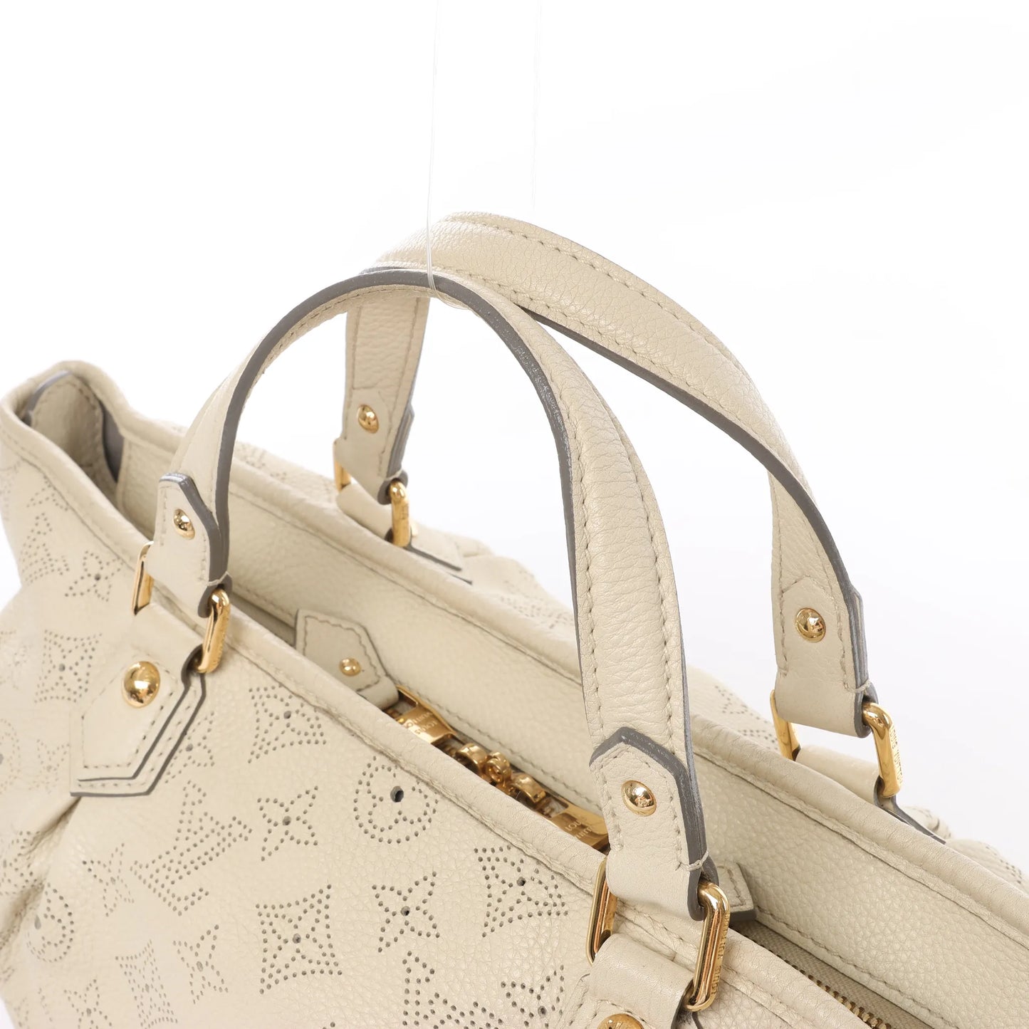 Louis Vuitton Monogram Mahina Stella PM Lederhandtasche in Beige M93067