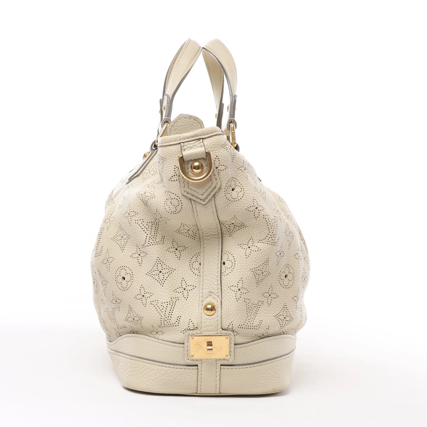 Louis Vuitton Monogram Mahina Stella PM Lederhandtasche in Beige M93067