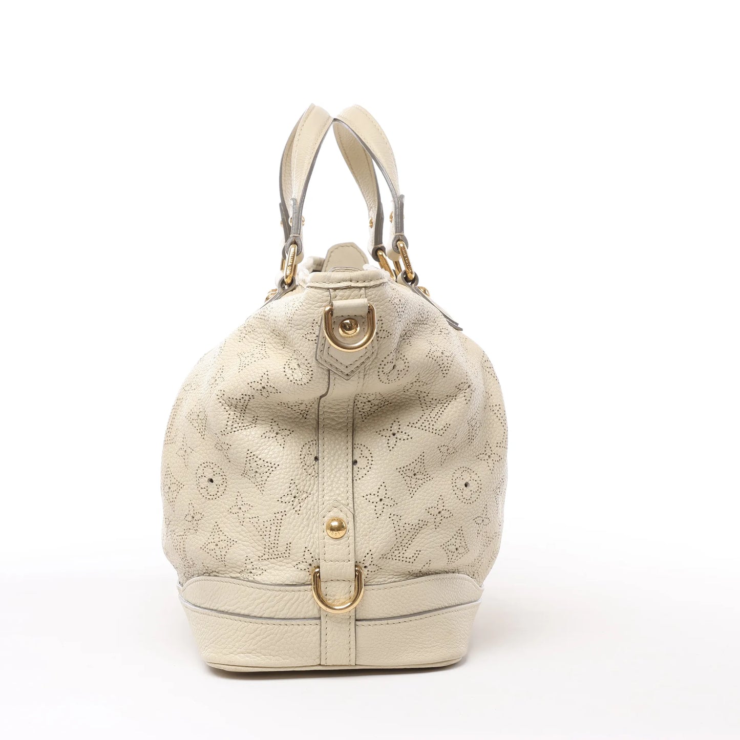 Louis Vuitton Monogram Mahina Stella PM Lederhandtasche in Beige M93067