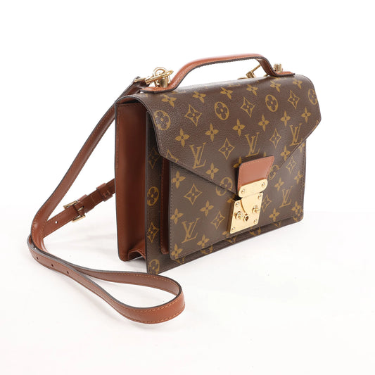 Louis Vuitton Monceau Monogram Canvas Handbag in Brown M51187