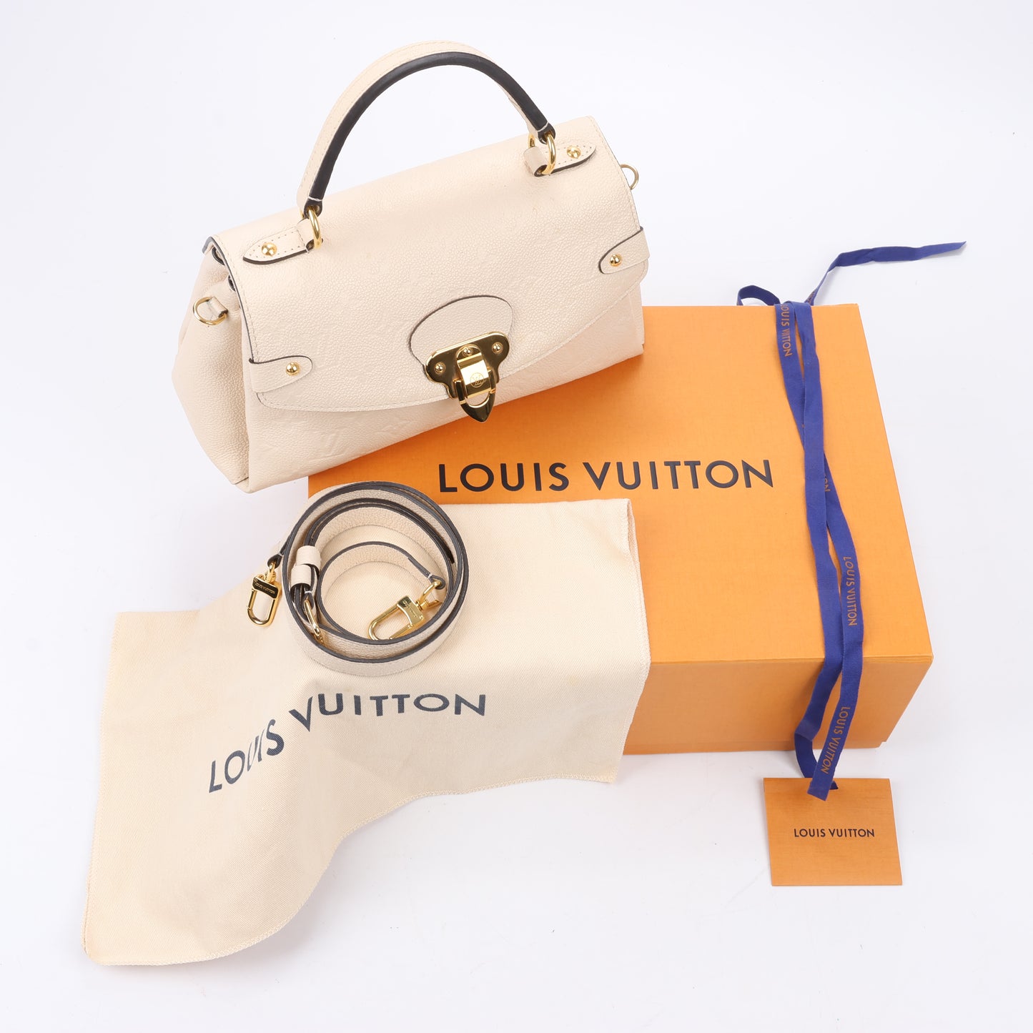 Louis Vuitton Monogramme Empreinte Georges BB 2Way Sac à main en Beige M53943