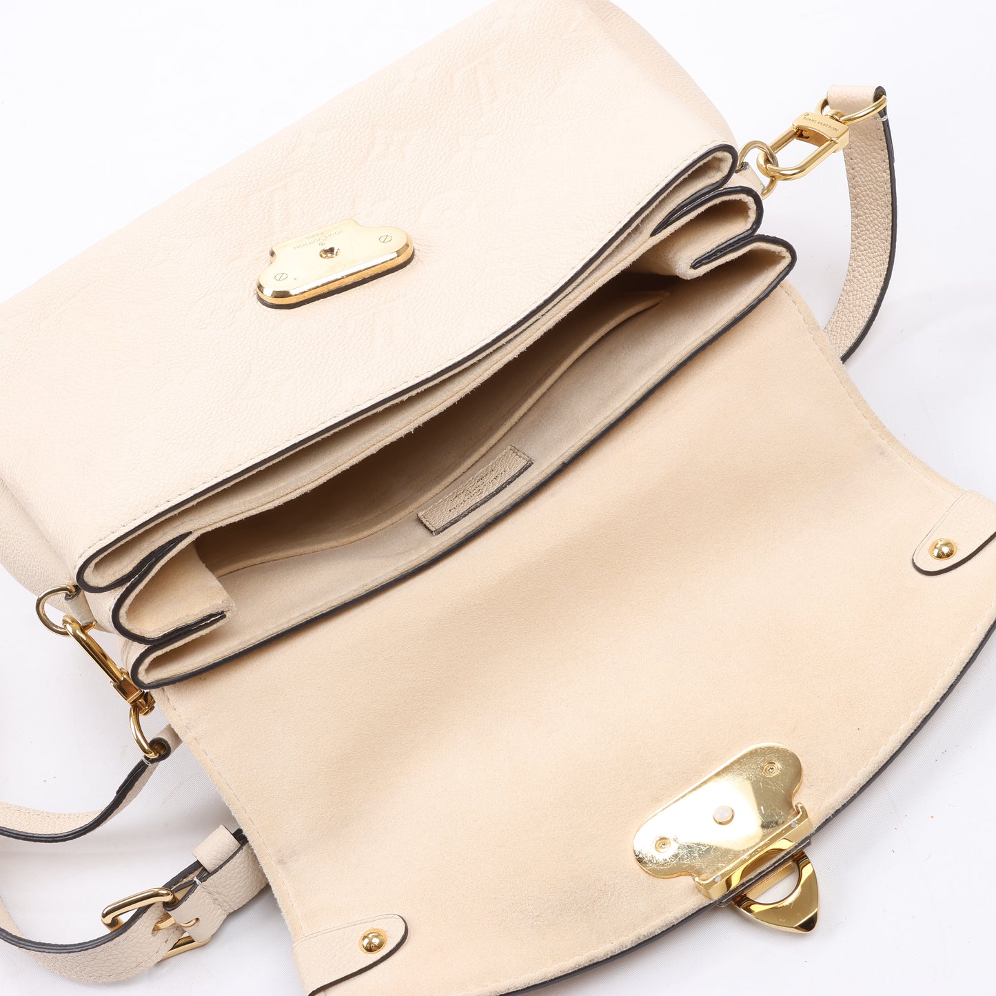 Louis Vuitton Monogramme Empreinte Georges BB 2Way Sac à main en Beige M53943