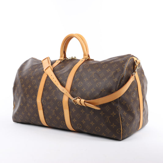 Sac de voyage Louis Vuitton Keepall Bandoulière 55 en toile Monogram M41414