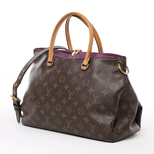 Louis Vuitton Monogram Pallas MM 2Way Handbag in Purple x Brown M41059