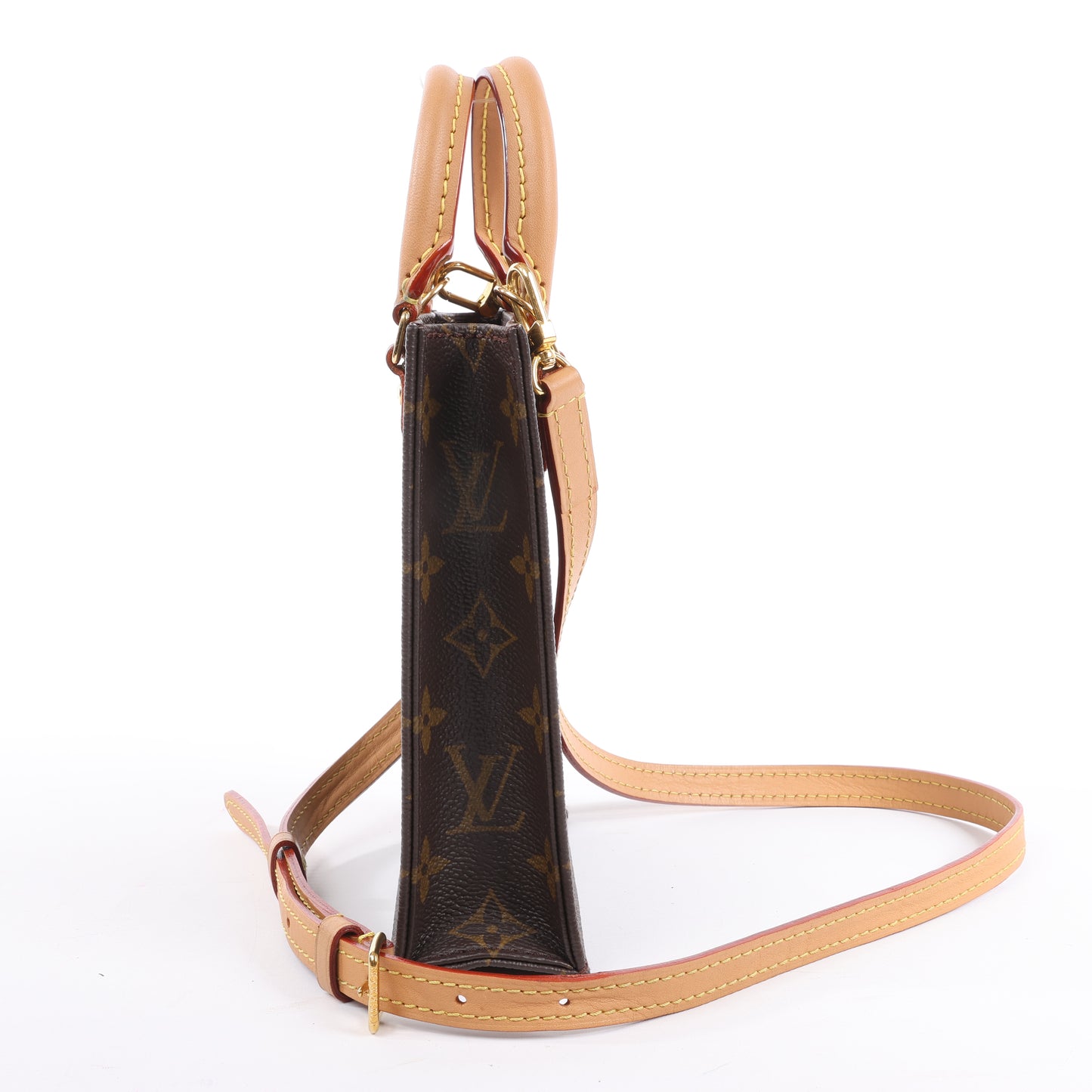 Louis Vuitton Monogram Petit Sac Plat 2Way Handbag M69442