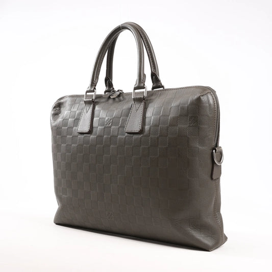 Louis Vuitton Damier Infini Porte-Documents Jour Handbag in Khaki