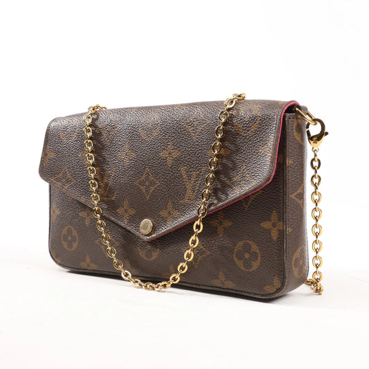 Louis Vuitton Monogram Pochette Pochette Félicie Crossbody Bag in Brown M61276