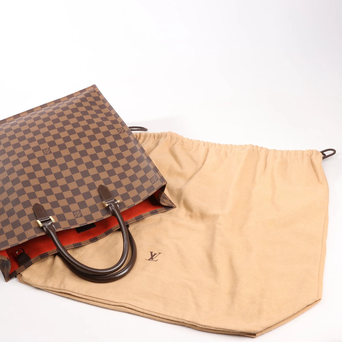 Louis Vuitton Damier Ebene Sac Plat Handbag N51140