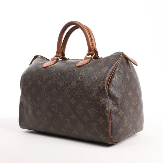 Louis Vuitton Speedy 30 Monogram Canvas Handbag in Brown