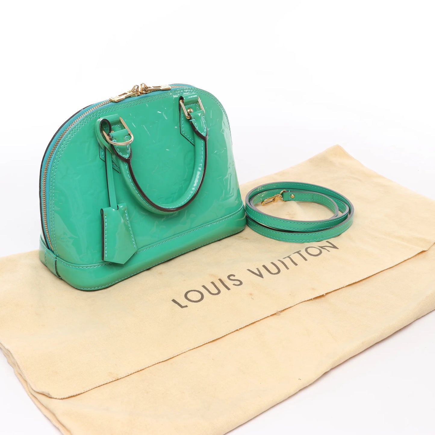 Louis Vuitton Monogram Vernis Alma BB Handbag in Green M90302