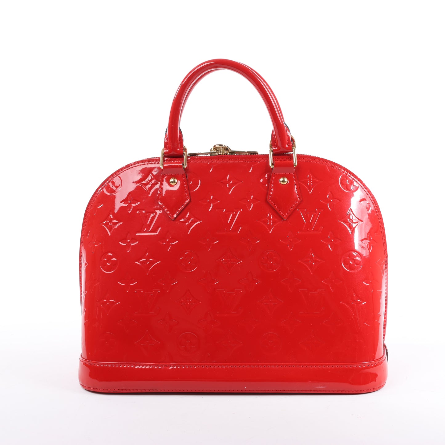 LOUIS VUITTON Vernis Alma PM Handbag in Red M90096