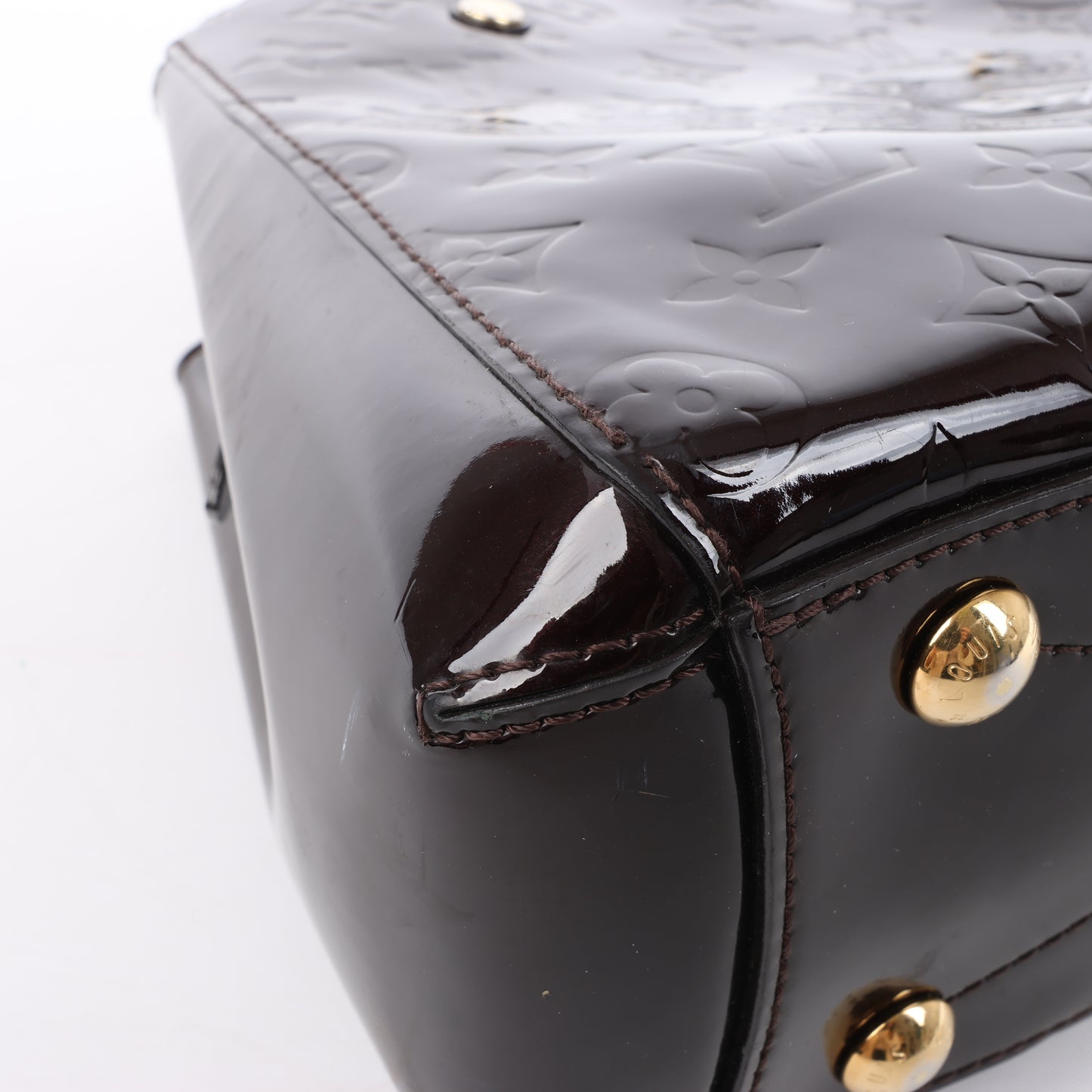 Louis Vuitton Vernis Montaigne BB 2Way Handbag in Amarante M50403