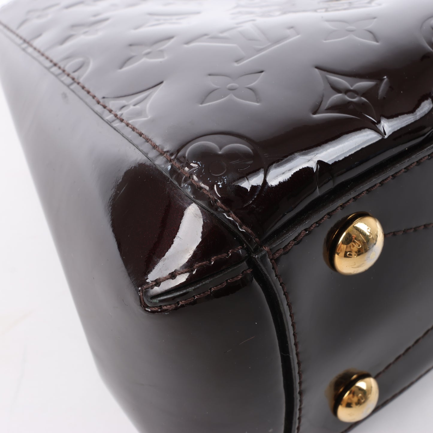 Louis Vuitton Vernis Montaigne BB 2Way Handbag in Amarante M50403
