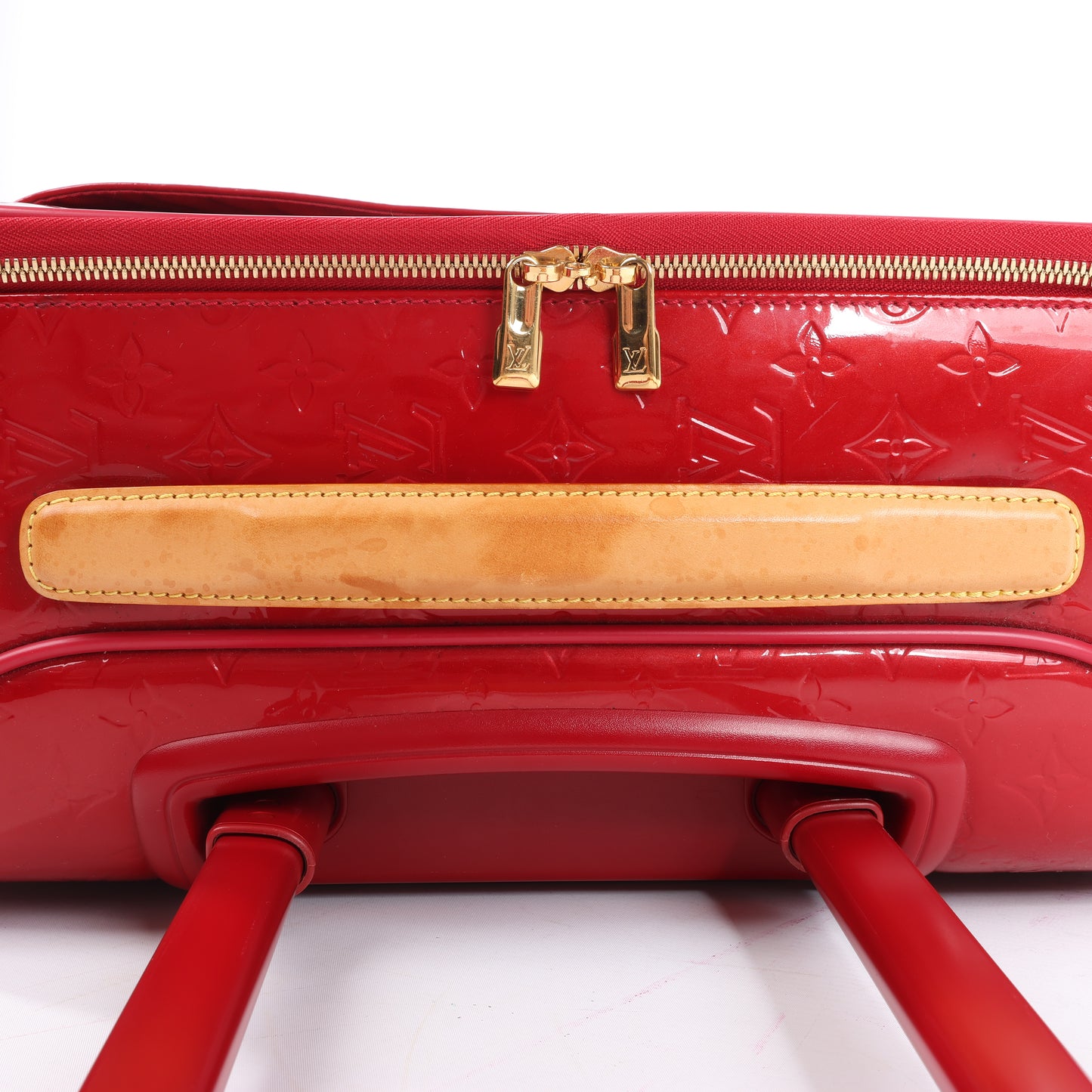 Louis Vuitton Vernis Suitcase Pegase 45 Travel Bag in Red M91278