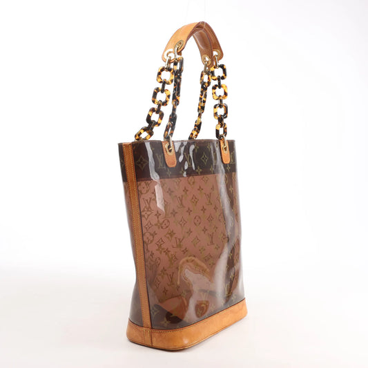 Louis Vuitton Ambre MM Vinyl Cabas Monogram Shoulder Bag in Brown M92501