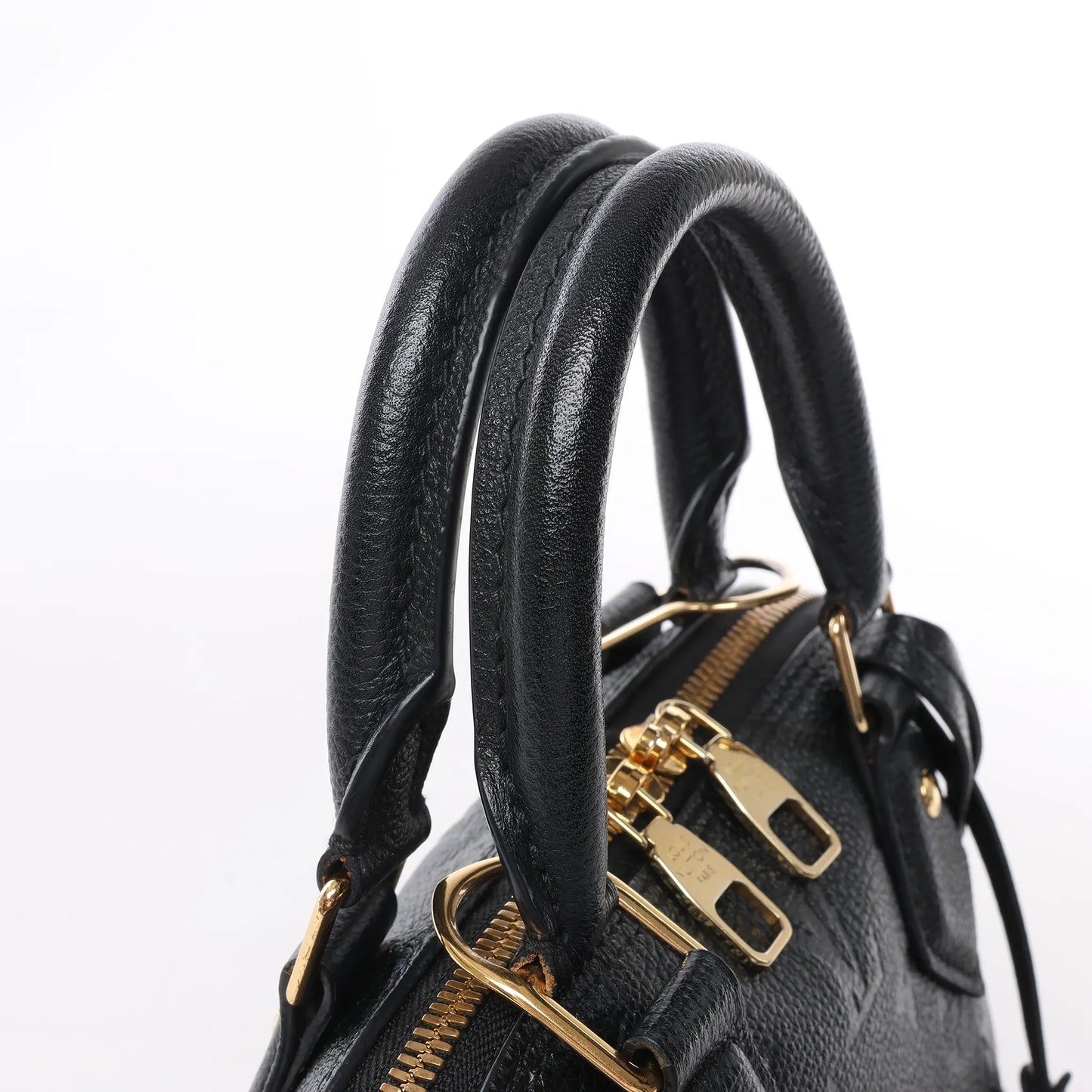 Louis Vuitton Monogram Empreinte Alma BB 2Way Handbag in Black M44829