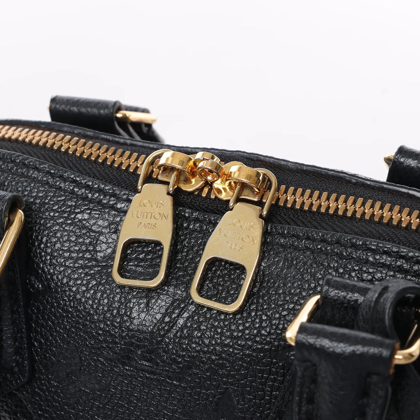 Louis Vuitton Monogram Empreinte Alma BB 2Way Handbag in Black M44829