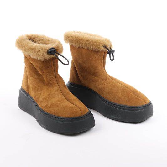 MARIA LUCA Emma Shearling Boots in Camel, Size 37 EU