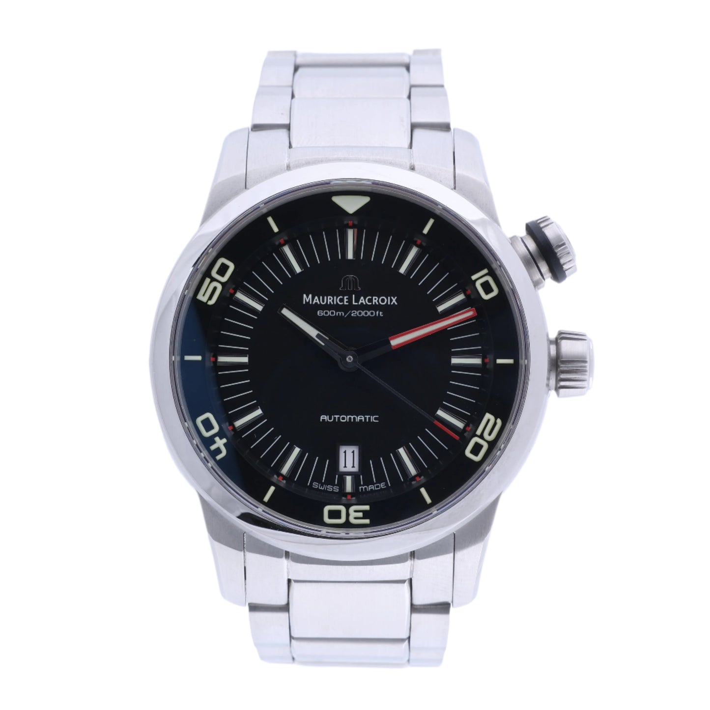 Montre Maurice Lacroix Pontos AU07707 SS AT cadran noir PT6248-SS002L-330