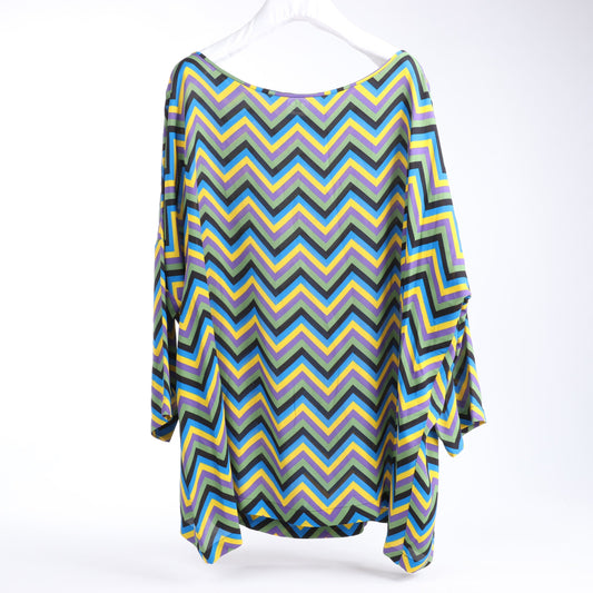 Missoni Multicolor Crepe Loose Fit Top, Size S