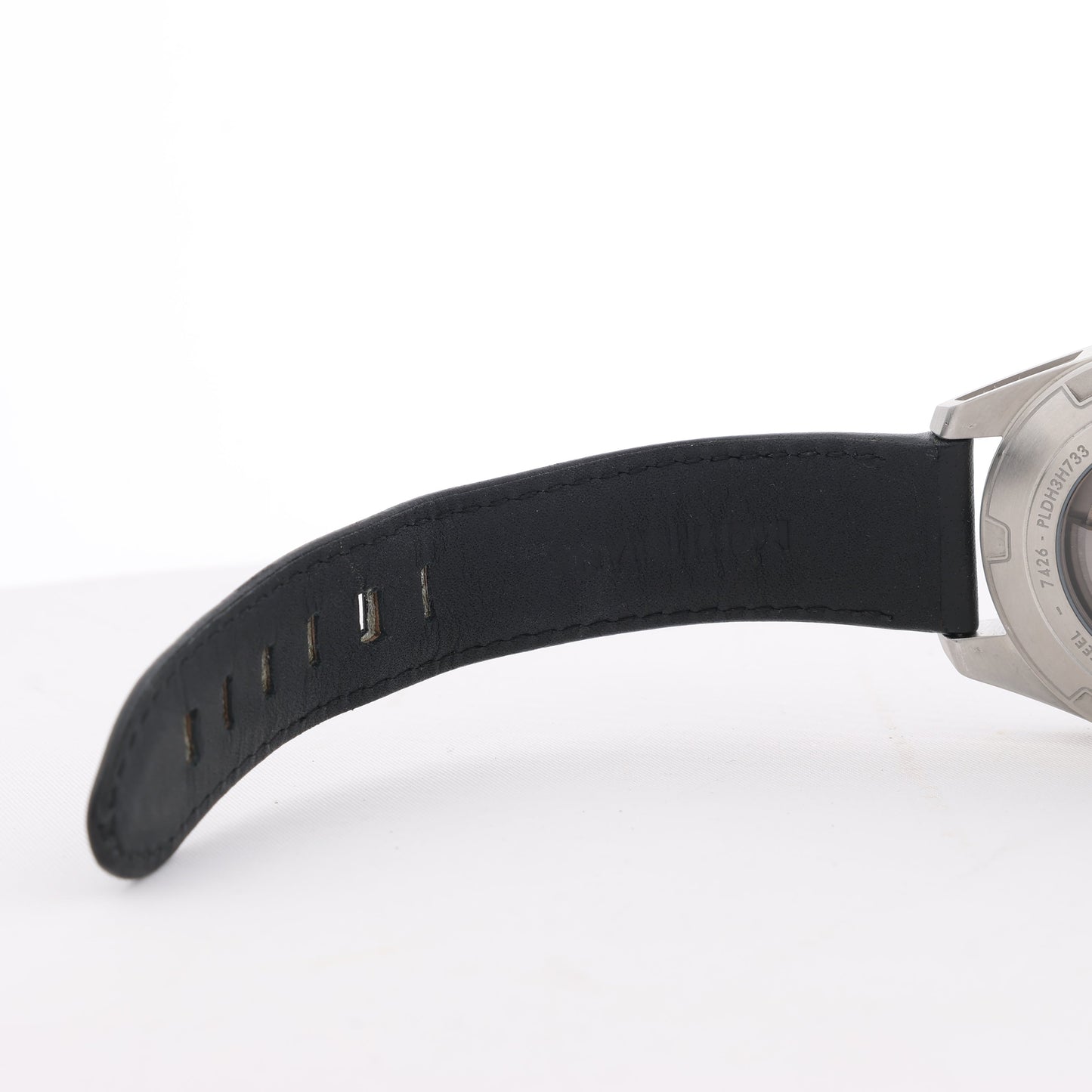 Montblanc Timewalker 7426 PLDH3H733 SS & Leather AT Black Dial Watch