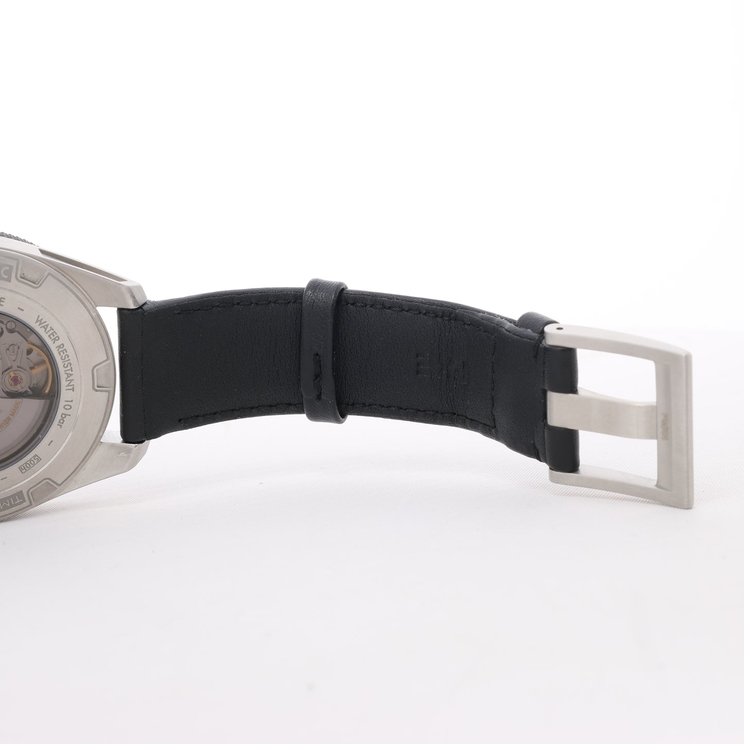 Montblanc Timewalker 7426 PLDH3H733 SS & Leather AT Black Dial Watch