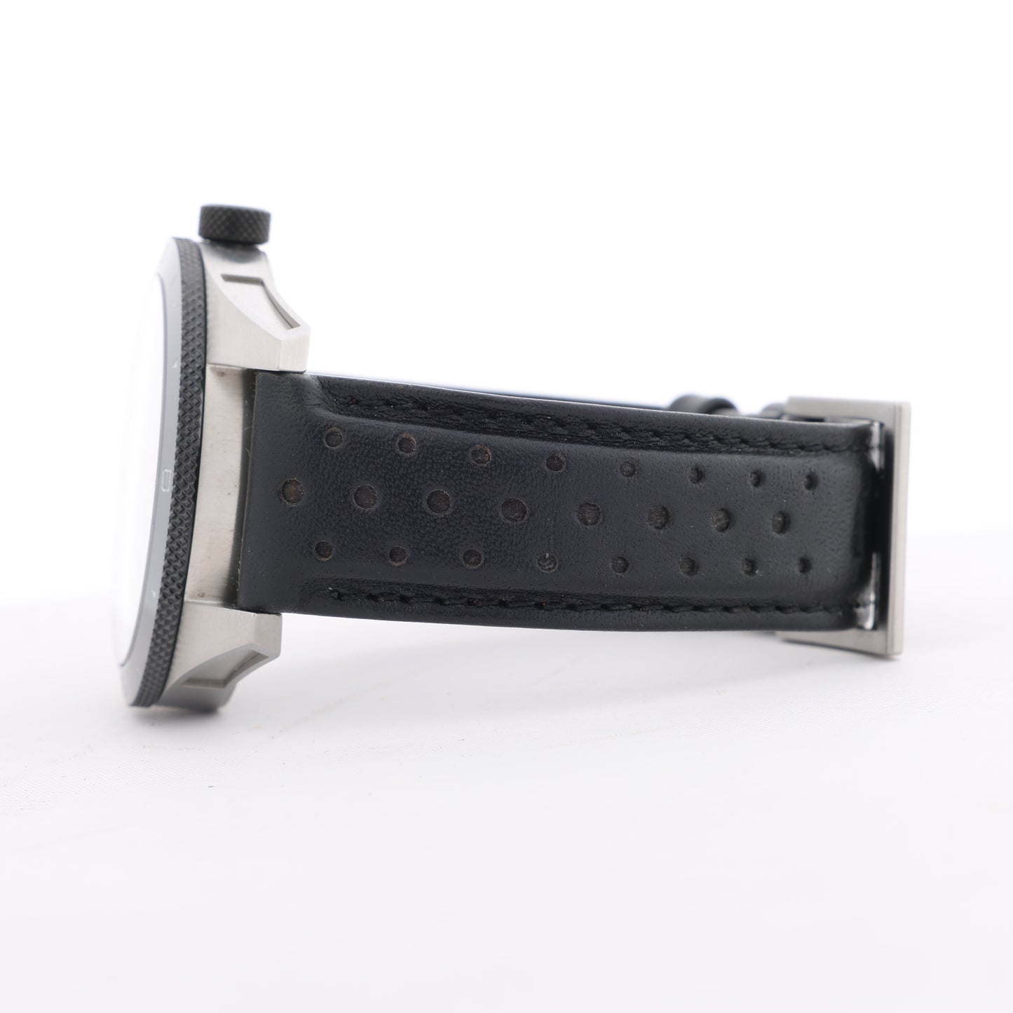 Montblanc Timewalker 7426 PLDH3H733 SS & Leather AT Black Dial Watch