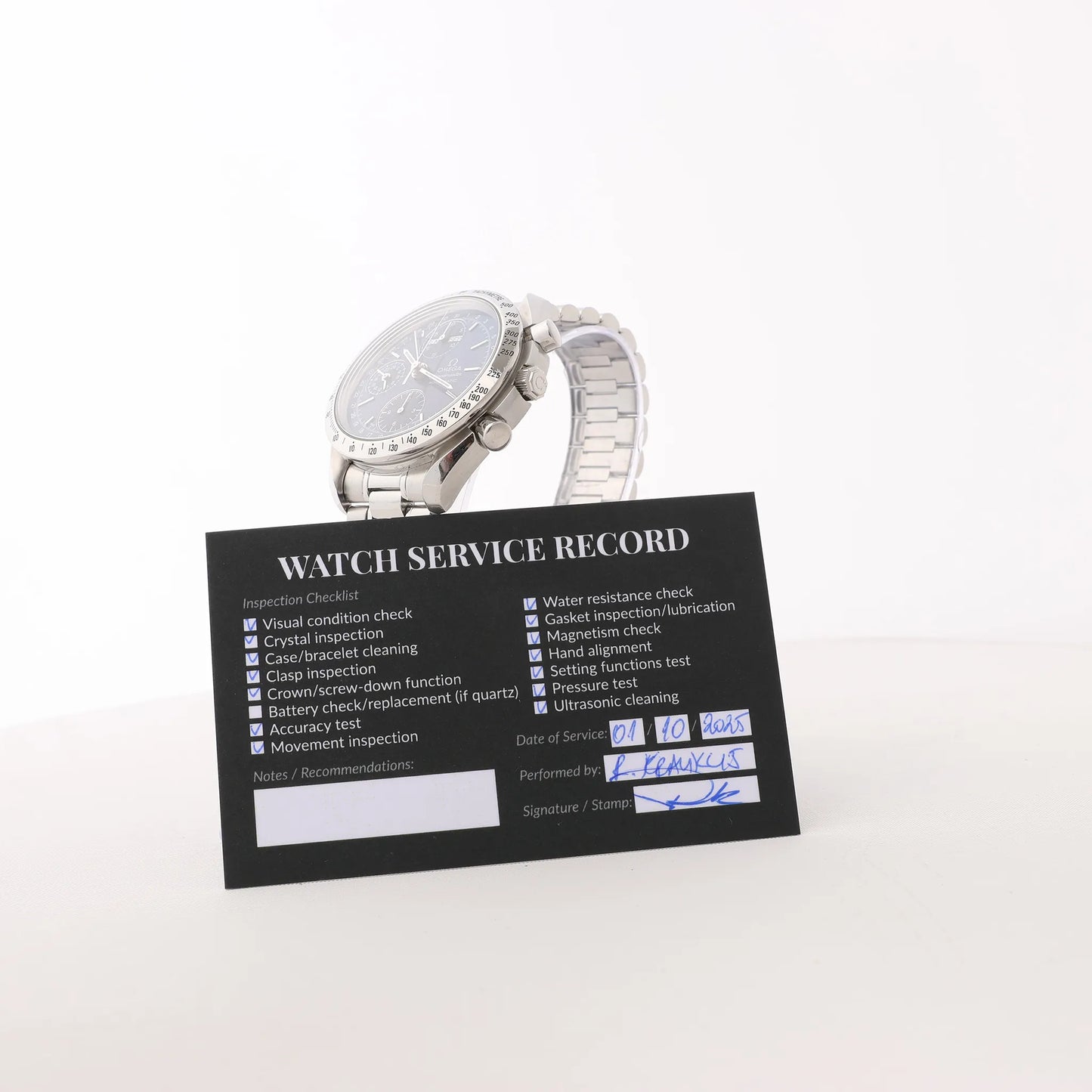 Omega Speedmaster 3521.80 55925519 SS SS AT Navy Blue Dial Watch