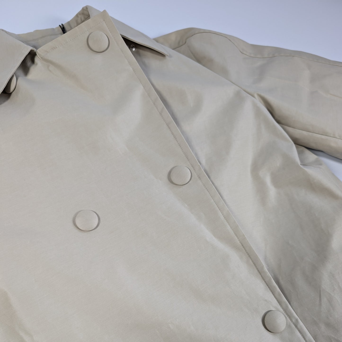 Jil Sander Beiger Doppellagiger Mantel, Größe 36