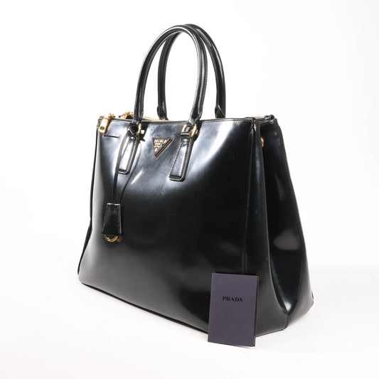 Prada Galleria Saffiano Lux Smooth Leather 2Way Handbag in Black