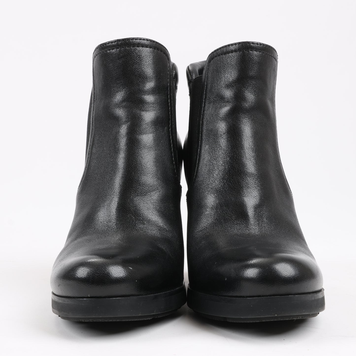 Prada Sport Leather Side Gore Ankle Boots in Black 3TP022, Size 38 EU