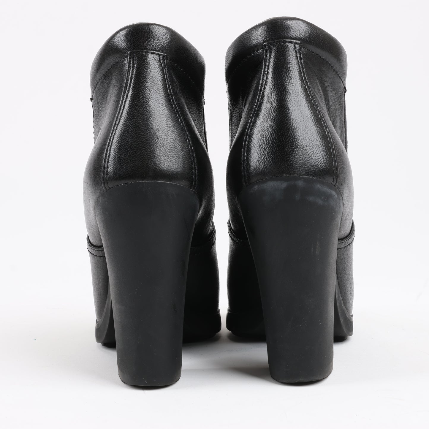 Prada Sport Leather Side Gore Ankle Boots in Black 3TP022, Size 38 EU