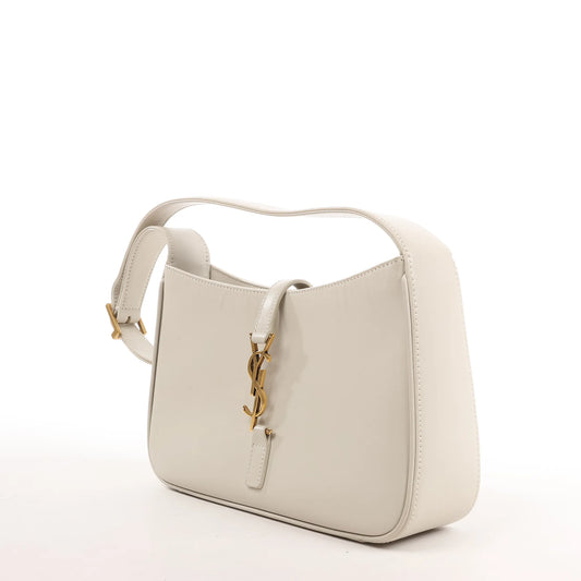 Saint Laurent Le 5 à 7 Small Leather Shoulder Bag in Beige 657228