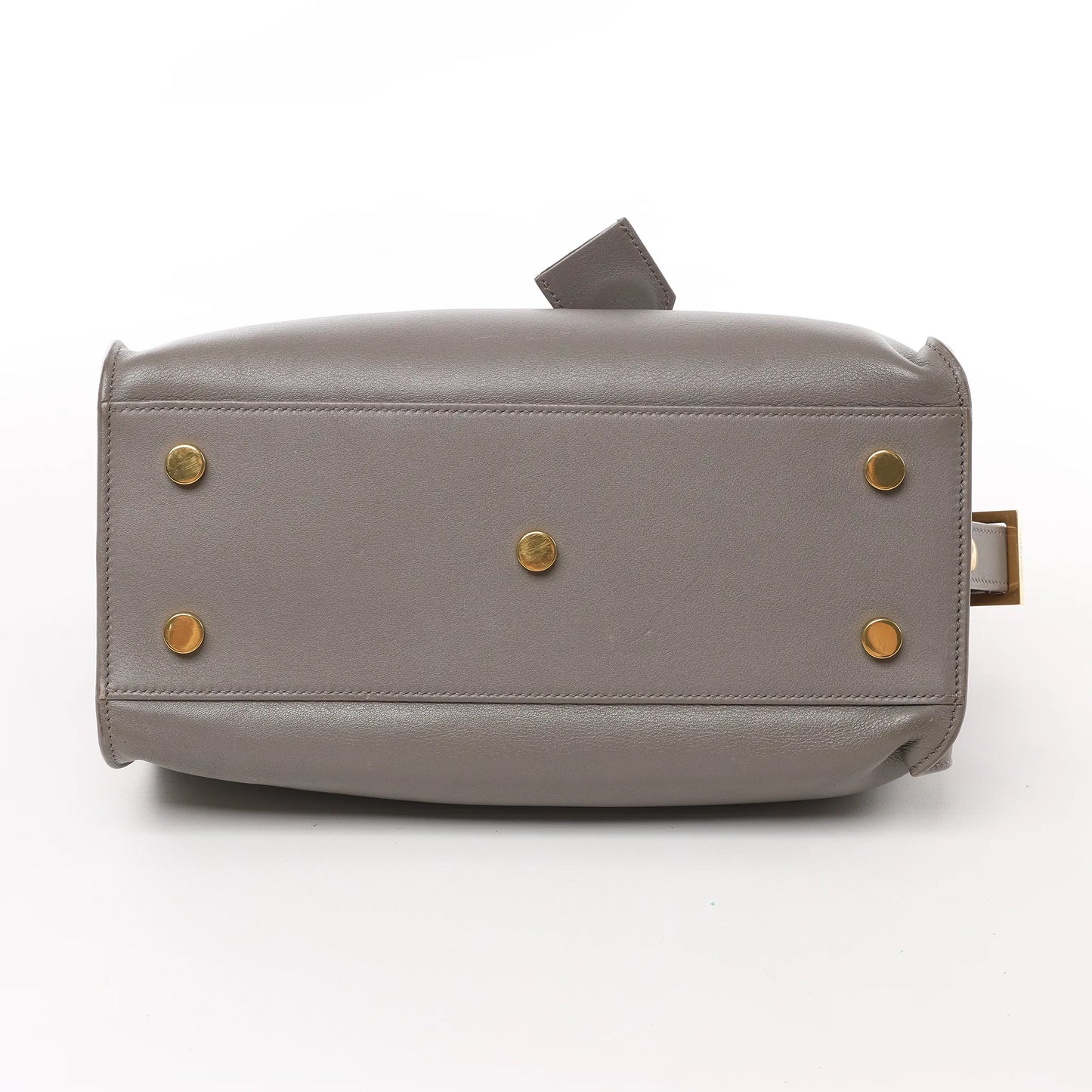 Saint Laurent Paris Baby Cabas 2-Wege-Handtasche aus Leder in Grau 424868