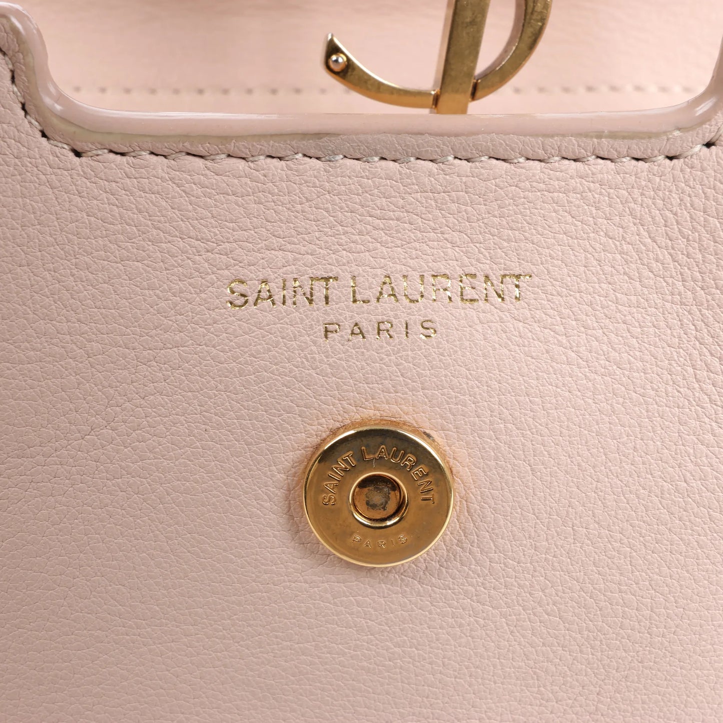 Saint Laurent Paris Downtown Cabas Leather & Suede 2Way Handbag in Pink 436834