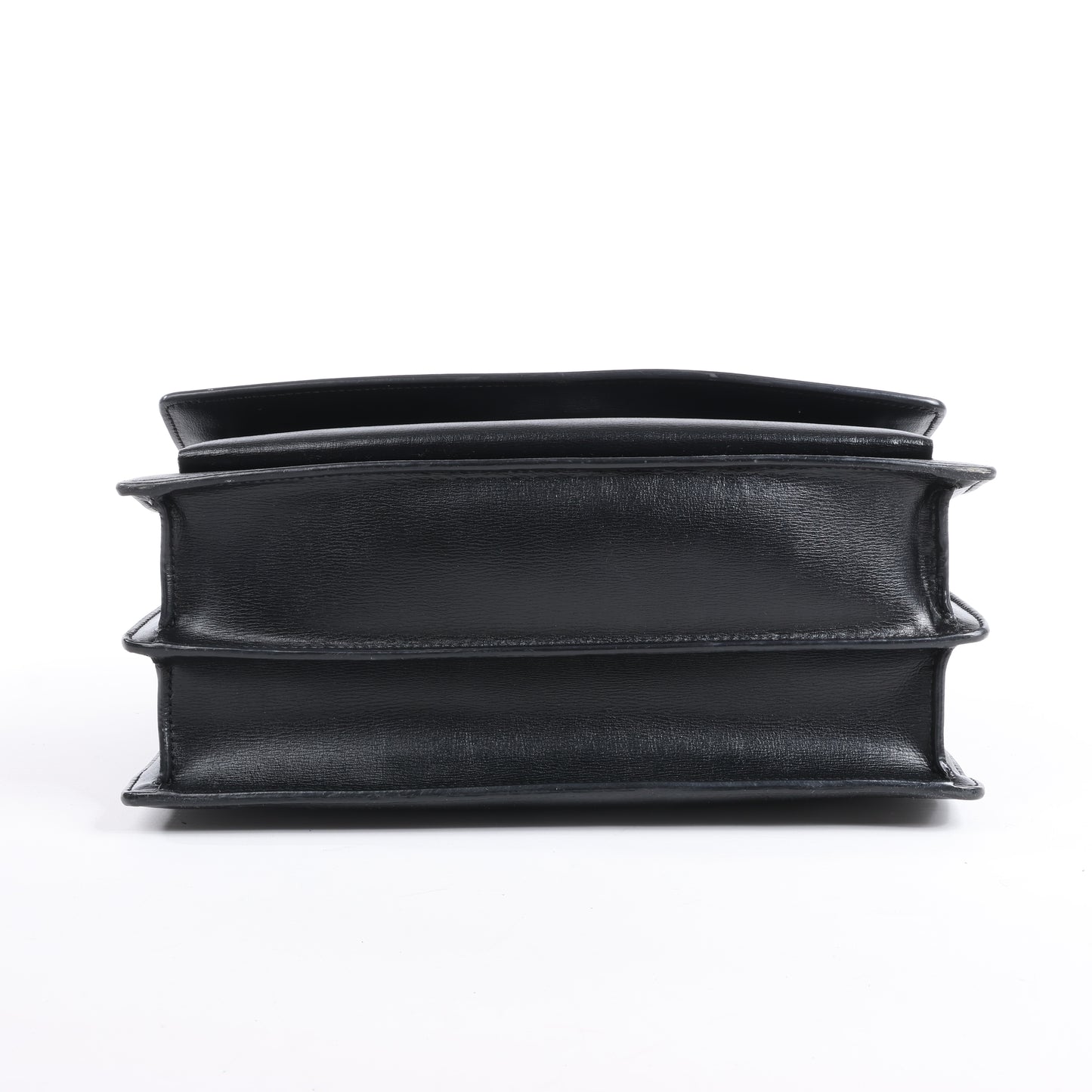 Saint Laurent Paris Medium Sunset Leather Chain Shoulder Bag in Black 498779