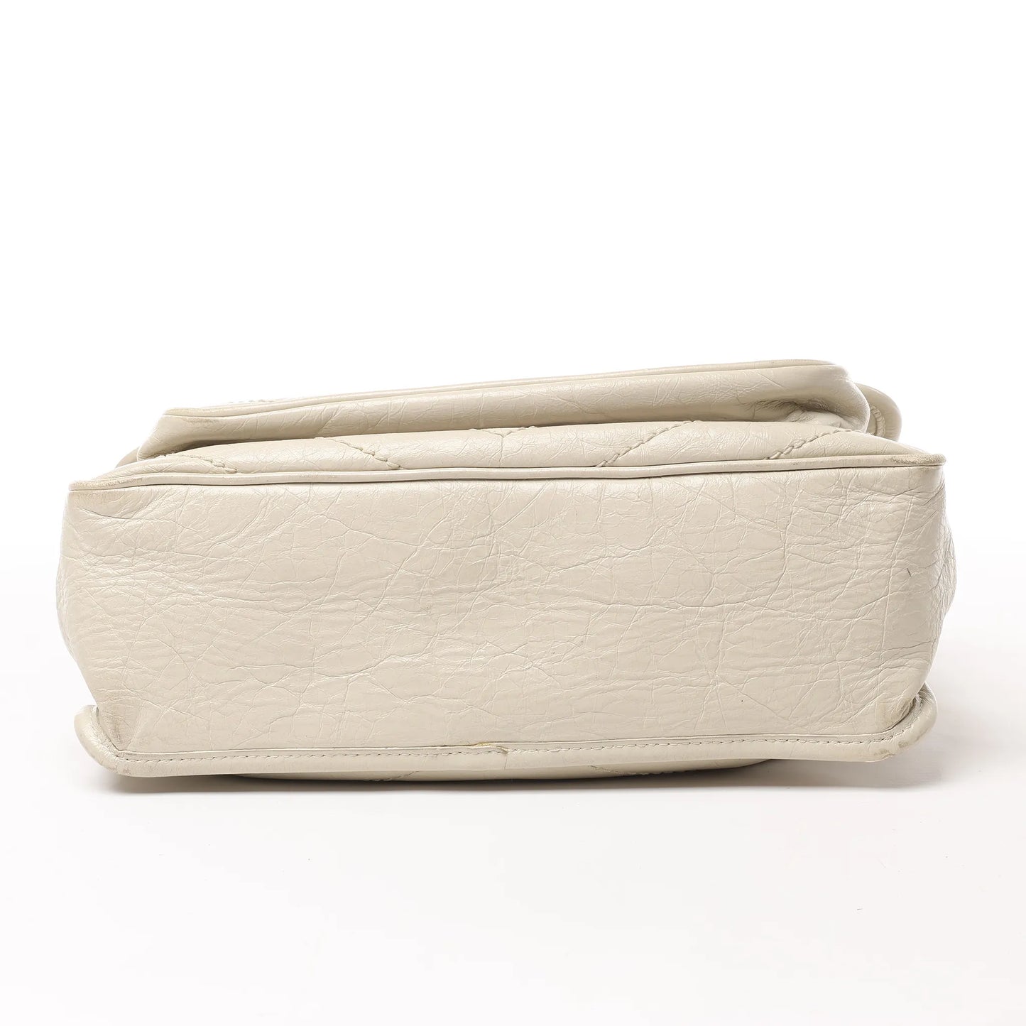 Sac bandoulière chaîne Niki moyen en cuir Saint Laurent Paris Écru 633158
