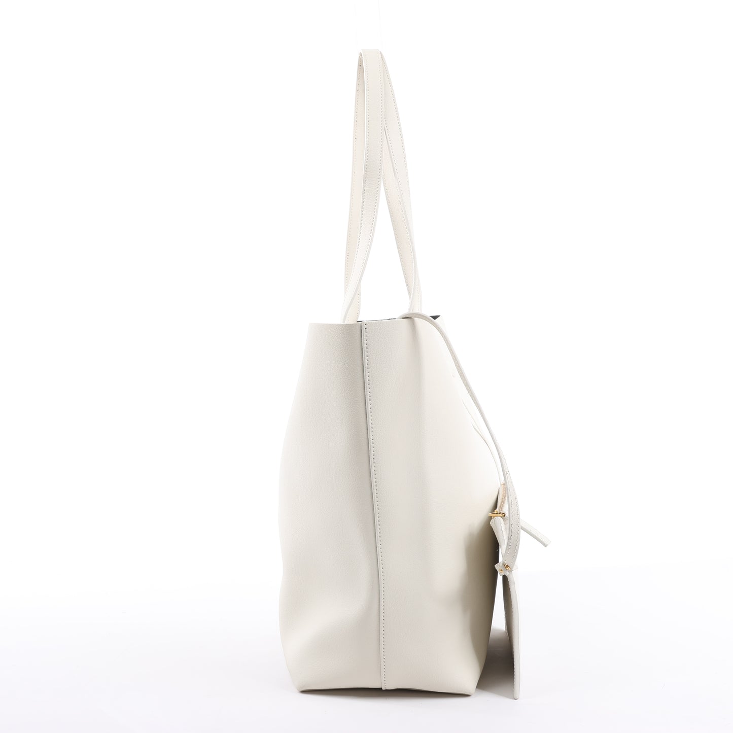 Saint Laurent Paris Sac Shopping Leather Shoulder bag in Ecru 394195