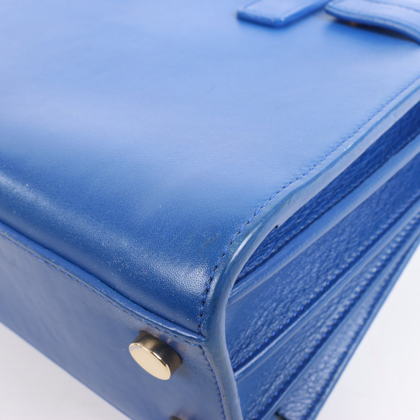 Saint Laurent Paris Sac de Jour Leather 2Way Handbag in Blue 340778