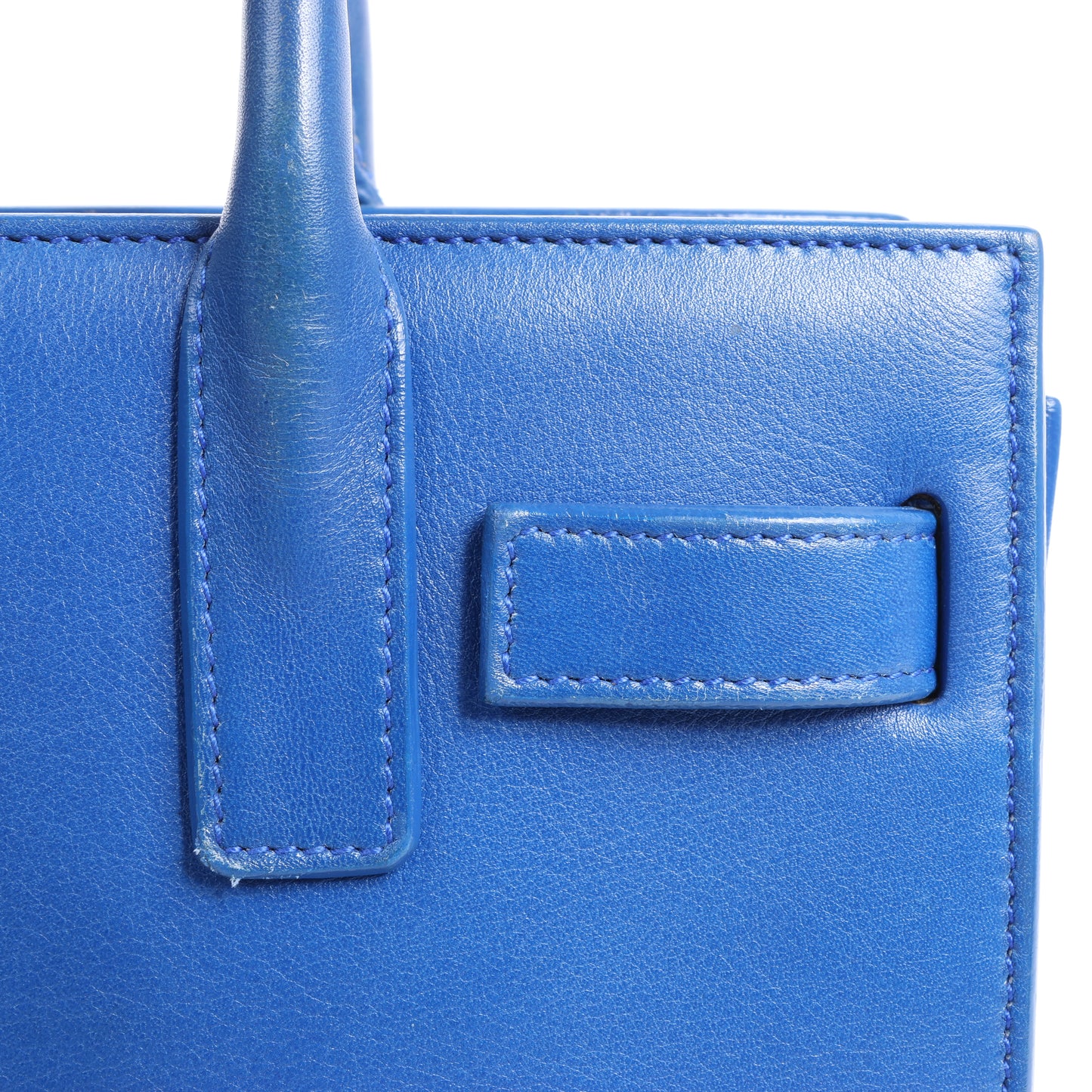 Saint Laurent Paris Sac de Jour Leather 2Way Handbag in Blue 340778