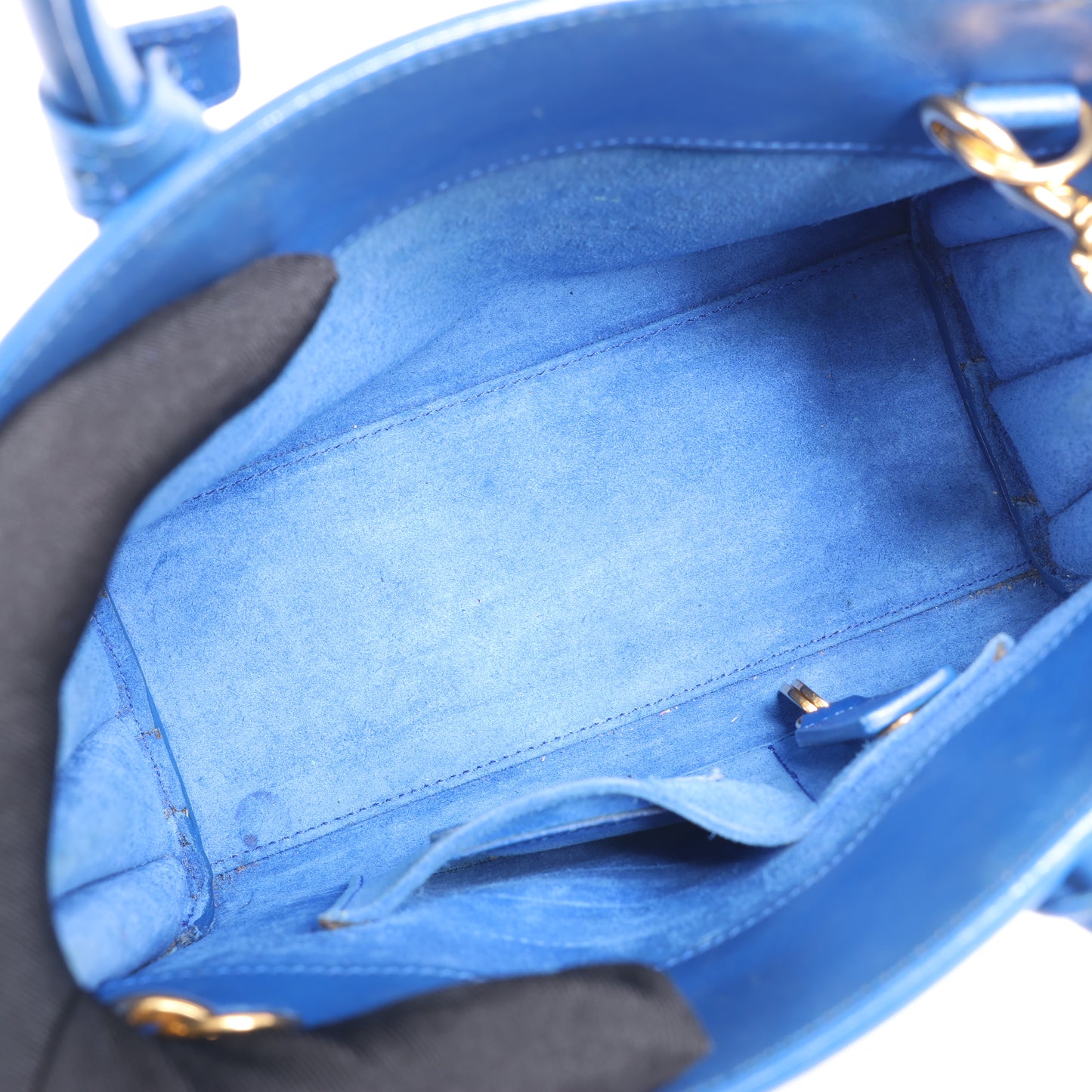Saint Laurent Paris Sac de Jour Leather 2Way Handbag in Blue 340778