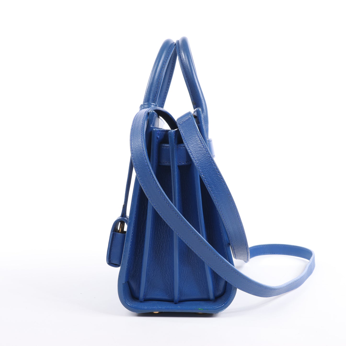 Saint Laurent Paris Sac de Jour Leather 2Way Handbag in Blue 340778