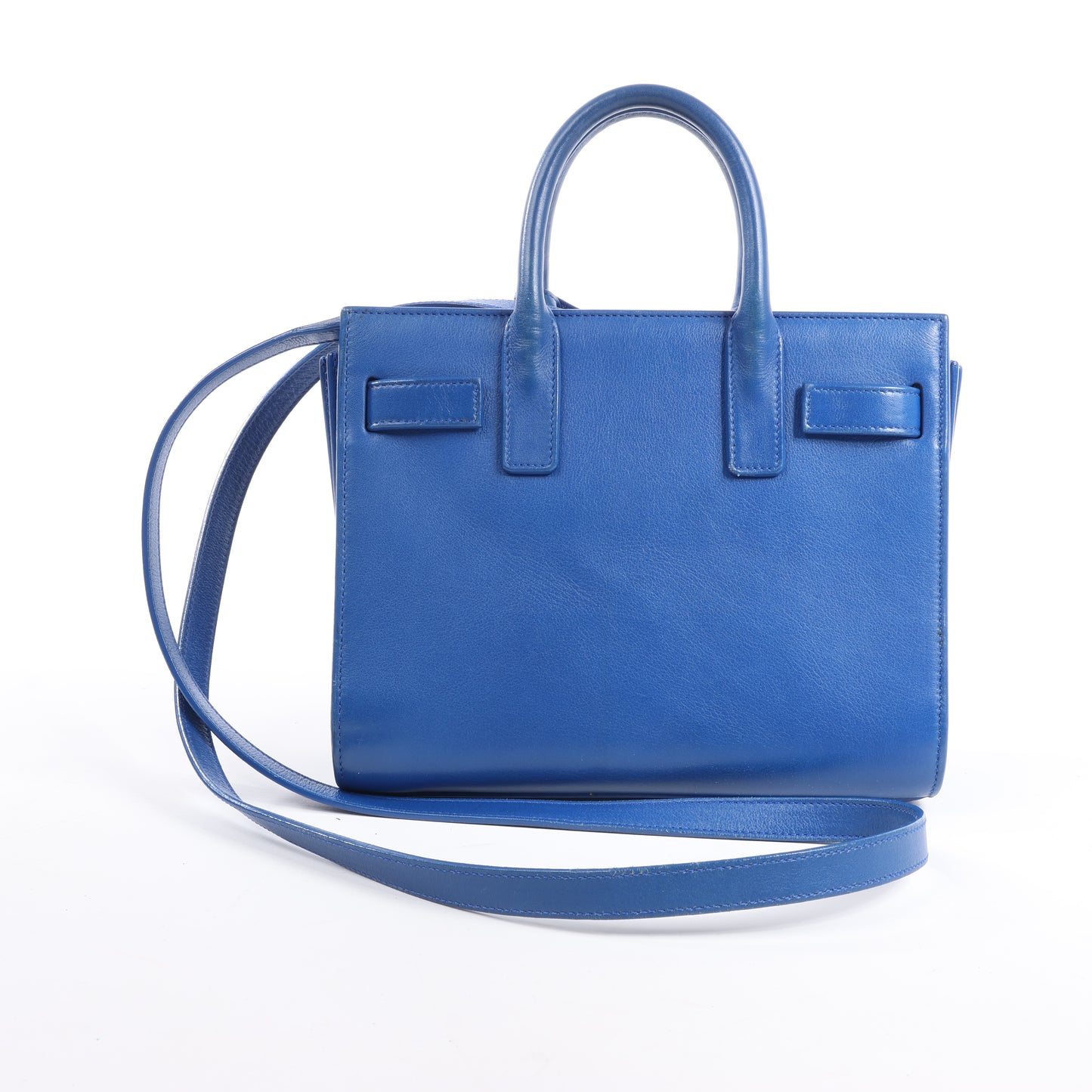 Saint Laurent Paris Sac de Jour Leather 2Way Handbag in Blue 340778