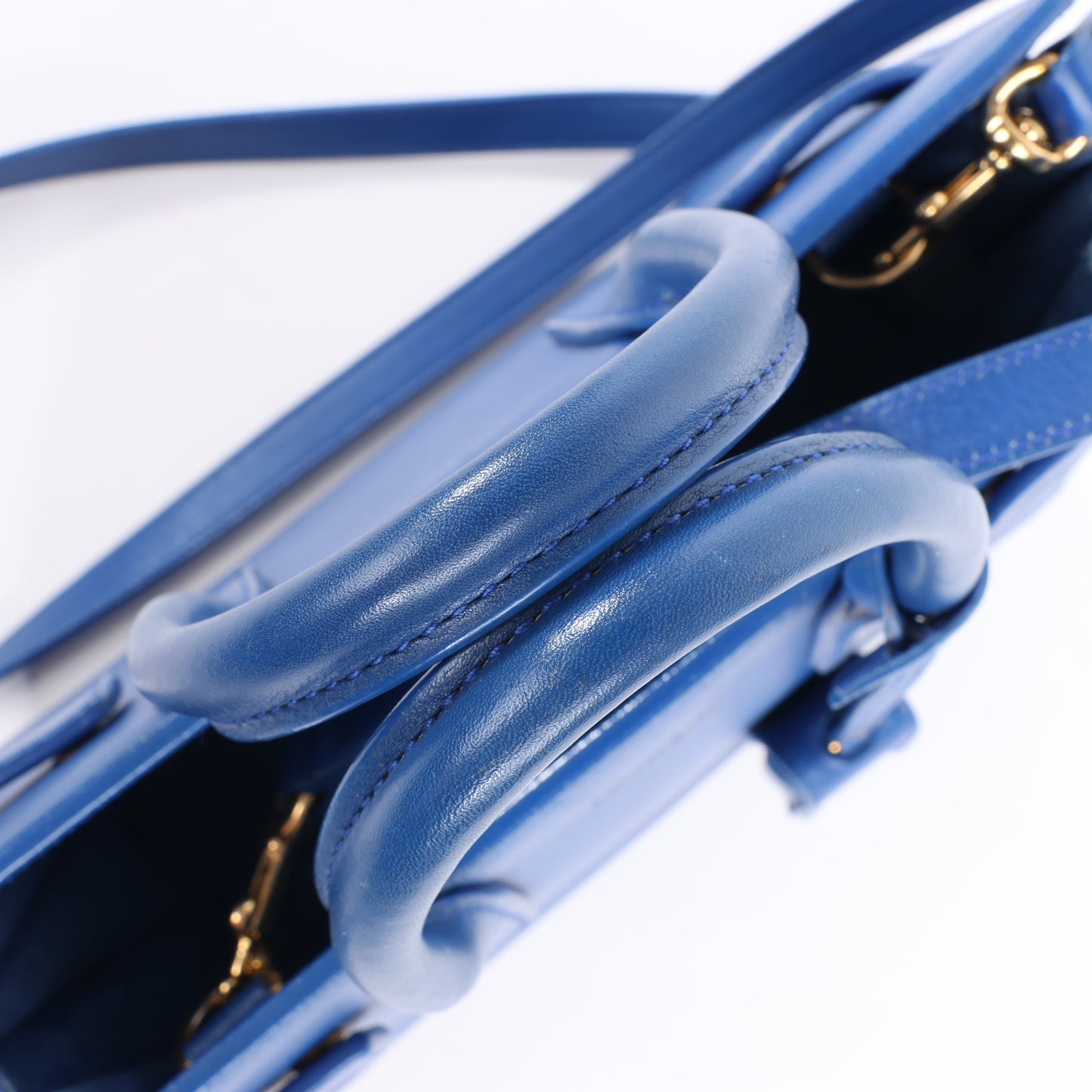 Saint Laurent Paris Sac de Jour Leather 2Way Handbag in Blue 340778